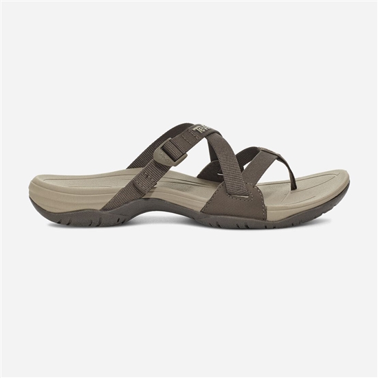 Chanclas Teva Ascona Mujer Verde Oliva Oscuro | 170842-DTW