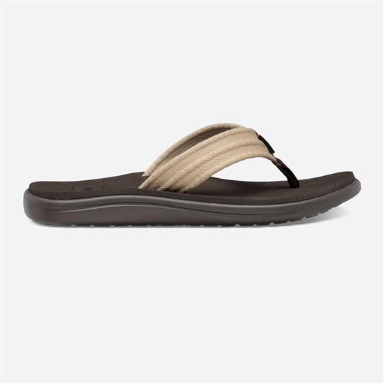 Chanclas Teva Voya Lona Flip Hombre Kaki | 610429-FYD
