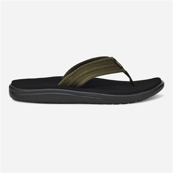 Chanclas Teva Voya Lona Flip Hombre Verde Oliva Oscuro | 952317-LJP
