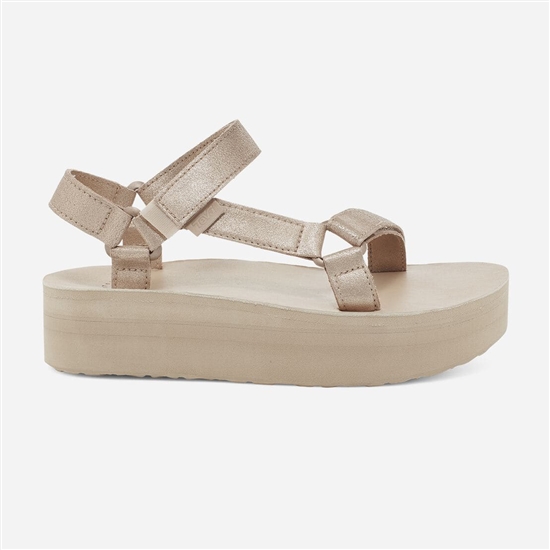 Flatforms Teva Flatform Universal Cuero Mujer Kaki | 051846-OGI