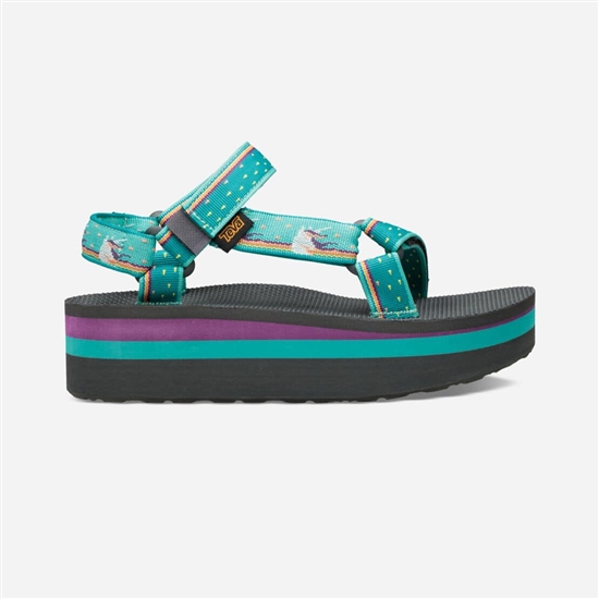 Flatforms Teva Flatform Universal Mujer Turquesa | 468120-WME