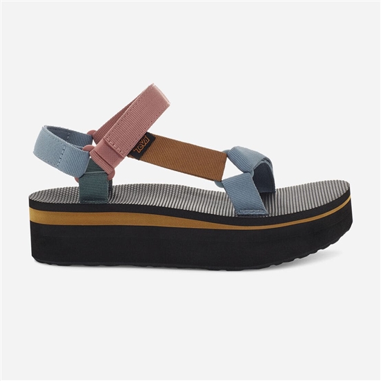 Flatforms Teva Flatform Universal Mujer Marrom / Rosas / Azules | 831097-HCX