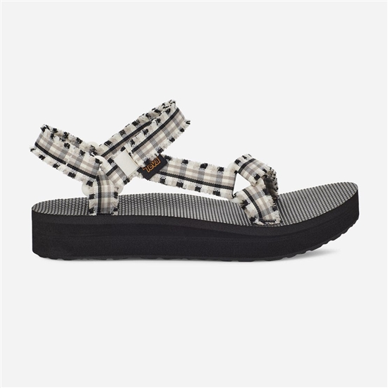 Flatforms Teva Midform Fray Mujer Blancos / Negros | 509364-NPX