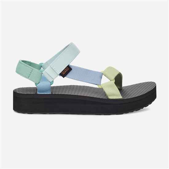 Flatforms Teva Midform Universal Mujer Verdes Claro / Azules Claro | 240538-JHZ