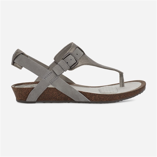 Sandalias Cuña Teva Mahonia 3-point Metallic Mujer Grises | 814632-PYC