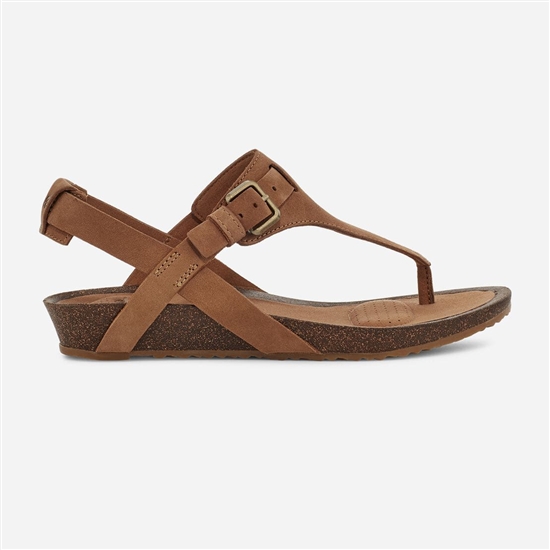 Sandalias Cuña Teva Mahonia 3-point Mujer Marrom | 139057-PGL