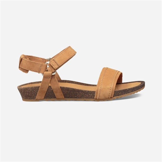 Sandalias Cuña Teva Mahonia Stitch Mujer Marrom | 614298-OBJ
