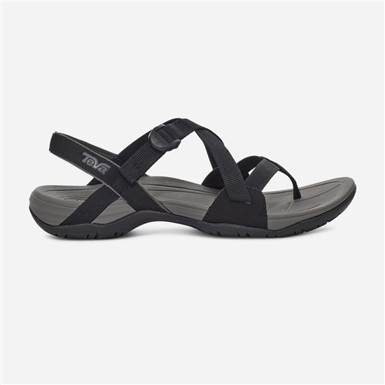 Sandalias Teva Ascona Cross Correa Mujer Negros | 524963-HRZ