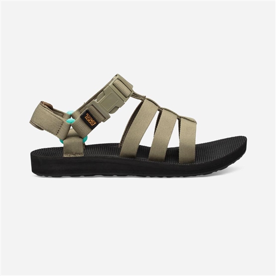 Sandalias Teva Original Dorado Mujer Verde Oliva | 042915-OJQ