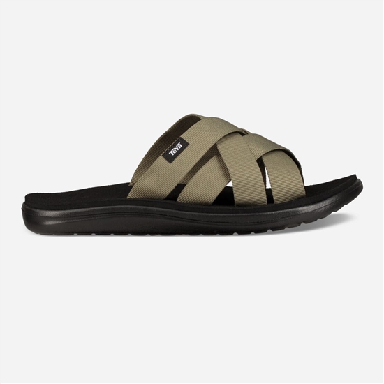 Sandalias Teva Voya Slide Hombre Verde Oliva / Negros | 143790-MKD